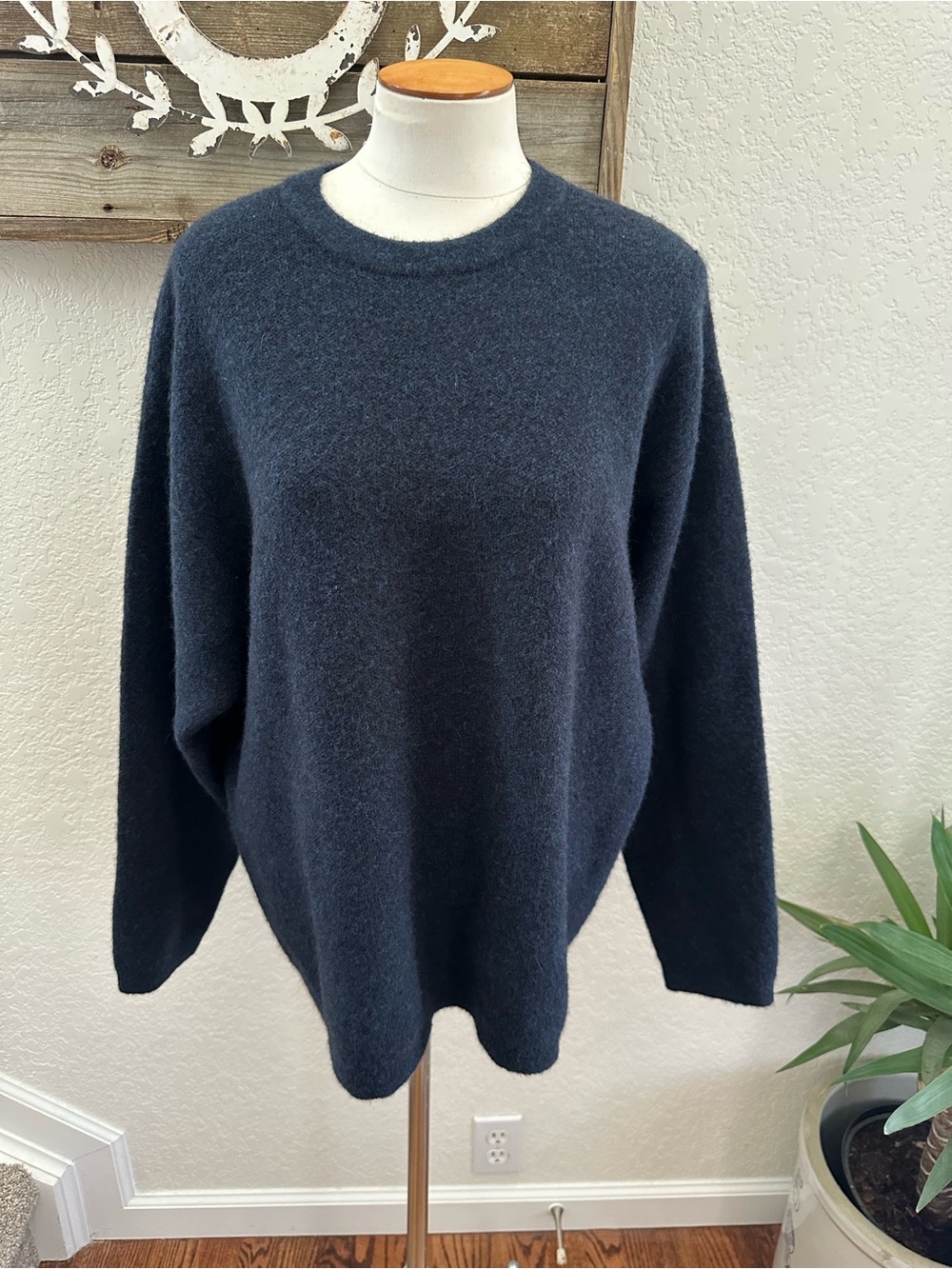 Lululemon Alpaca Wool-Blend Crewneck Men's Sweater Navy Blue LM3ENIS Size M